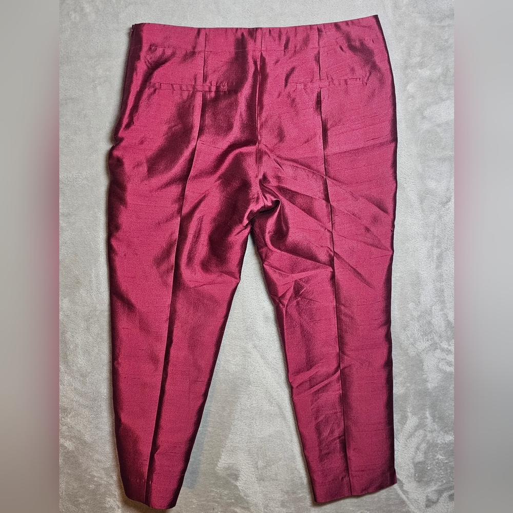 Talbots Women's Lightweight Red Dress Pants 12P Hidden‎ Zipper NWT. - Picture 7 of 15
